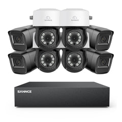 5MP 8 Channel PT Security Camera System - Hybrid 5-in-1 DVR, Pan & Tilt CCTV Camera, 100 ft Night Vision, Motion Detection, Outdoor, Waterproof