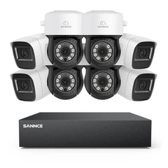 1080P 8 Channel PT Security Camera System - Hybrid 5-in-1 DVR, Pan & Tilt CCTV Camera, 100 ft Night Vision, Motion Detection, Outdoor, Waterproof