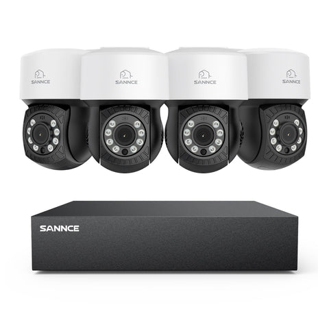 5MP 8 Channel PT Security Camera System - Hybrid 5-in-1 DVR, Pan & Tilt CCTV Camera, 100 ft Night Vision, Motion Detection, Outdoor, Waterproof