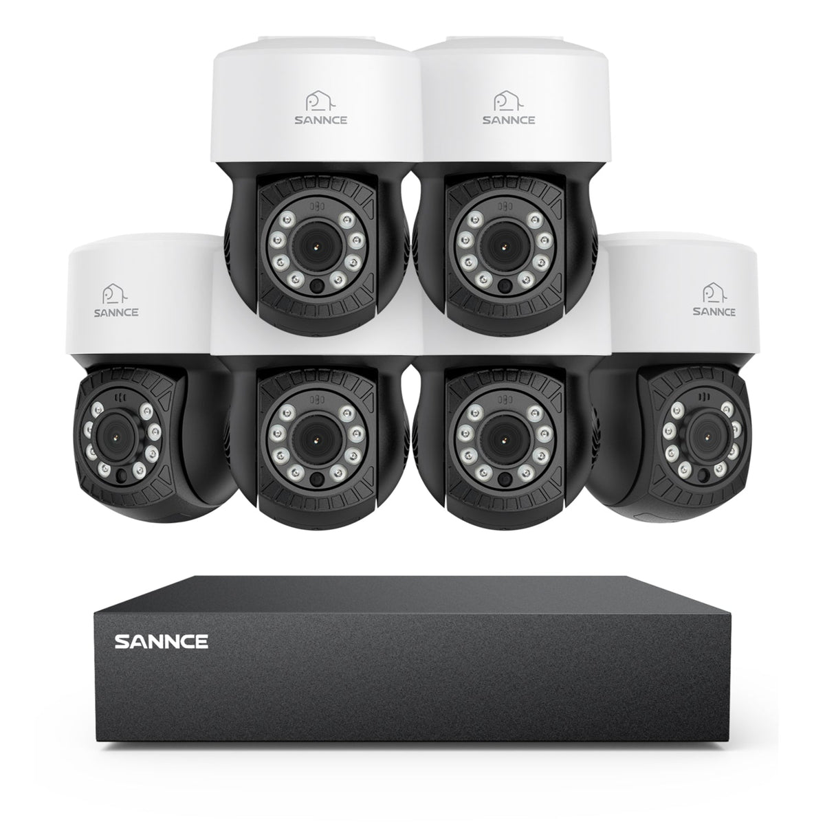 1080P 8 Channel PT Security Camera System - Hybrid 5-in-1 DVR, Pan & Tilt CCTV Camera, 100 ft Night Vision, Motion Detection, Outdoor, Waterproof