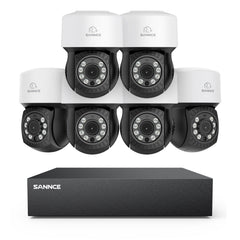 1080P 8 Channel PT Security Camera System - Hybrid 5-in-1 DVR, Pan & Tilt CCTV Camera, 100 ft Night Vision, Motion Detection, Outdoor, Waterproof