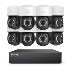 1080P 8 Channel PT Security Camera System - Hybrid 5-in-1 DVR, Pan & Tilt CCTV Camera, 100 ft Night Vision, Motion Detection, Outdoor, Waterproof