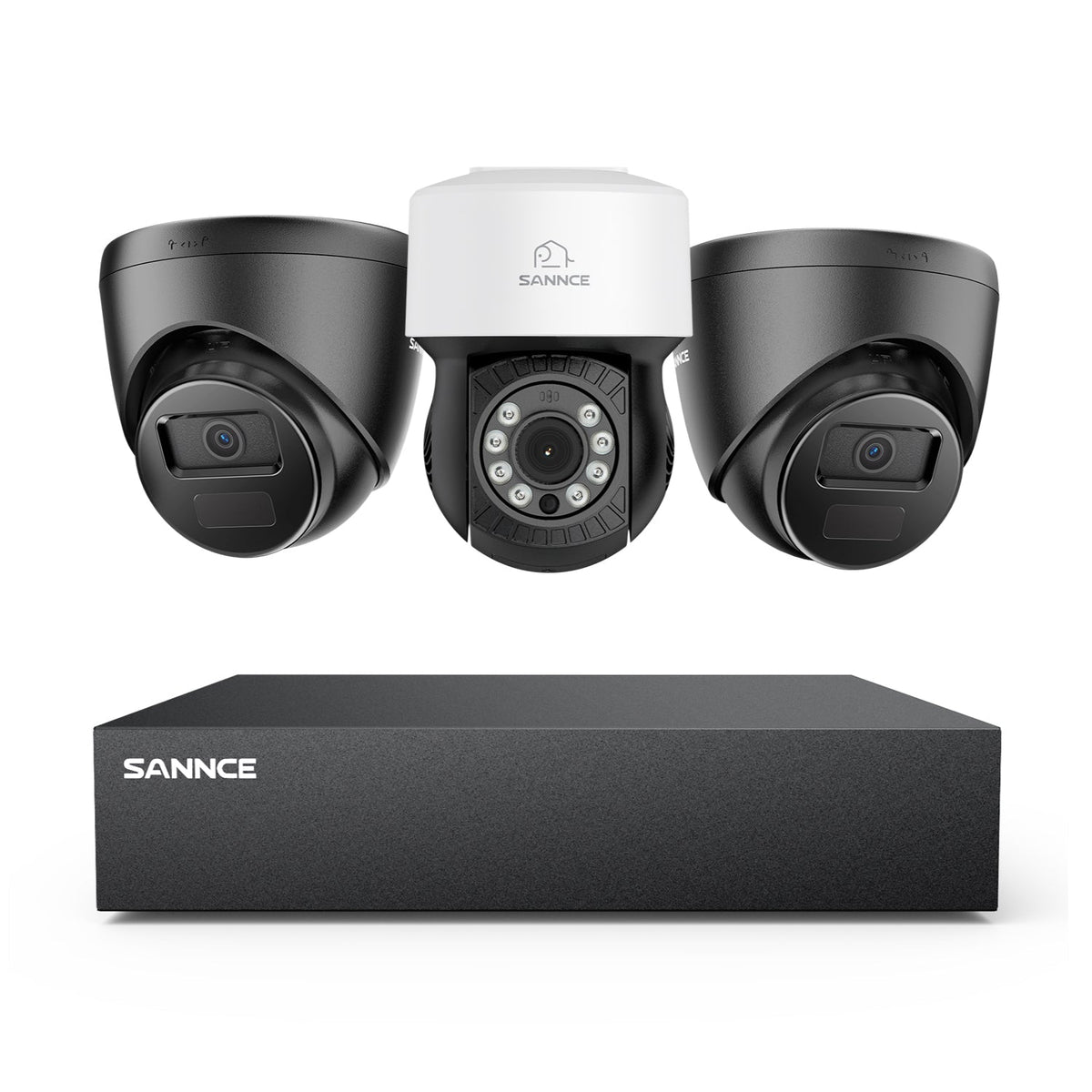 5MP 8 Channel PT Security Camera System - Hybrid 5-in-1 DVR, Pan & Tilt CCTV Camera, 100 ft Night Vision, Motion Detection, Outdoor, Waterproof