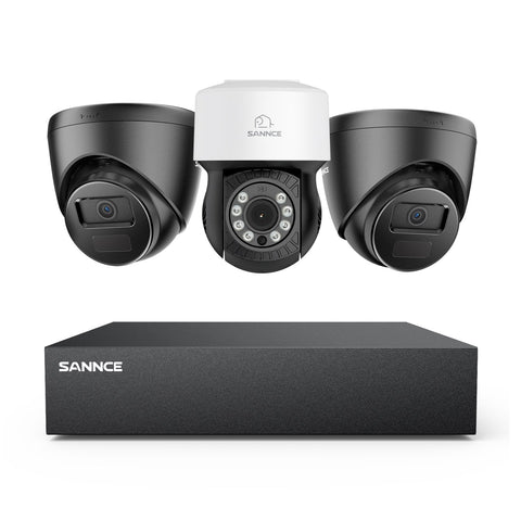 1080P 8 Channel PT Security Camera System - Hybrid 5-in-1 DVR, Pan & Tilt CCTV Camera, 100 ft Night Vision, Motion Detection, Outdoor, Waterproof
