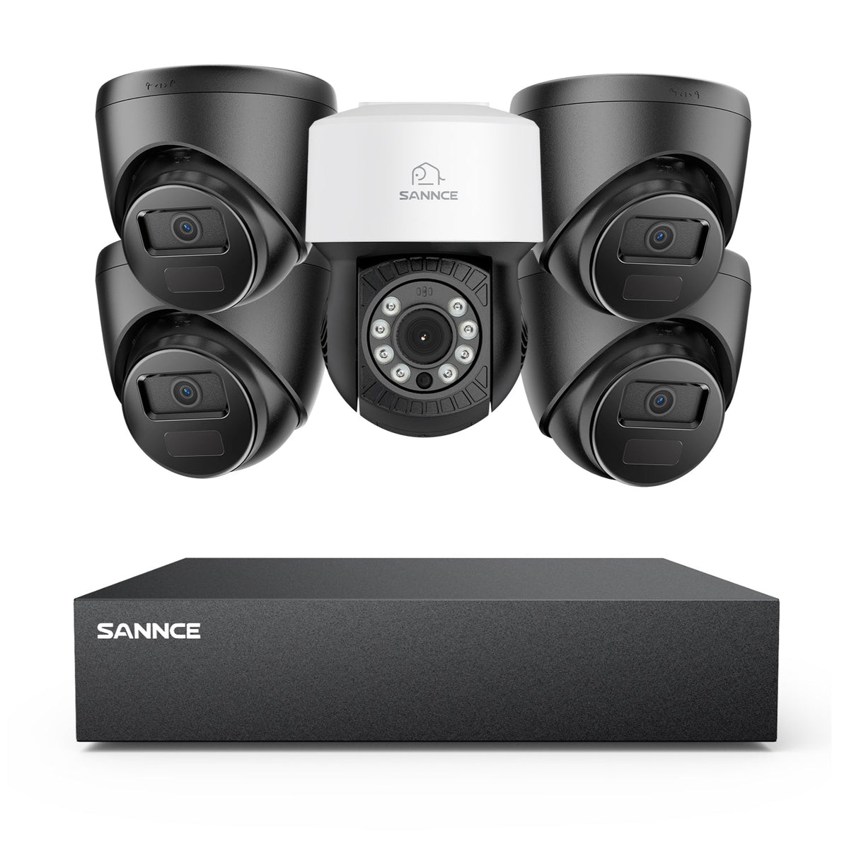 1080P 8 Channel PT Security Camera System - Hybrid 5-in-1 DVR, Pan & Tilt CCTV Camera, 100 ft Night Vision, Motion Detection, Outdoor, Waterproof