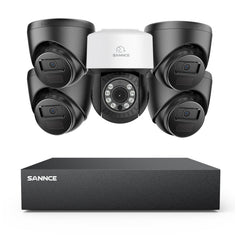 1080P 8 Channel PT Security Camera System - Hybrid 5-in-1 DVR, Pan & Tilt CCTV Camera, 100 ft Night Vision, Motion Detection, Outdoor, Waterproof