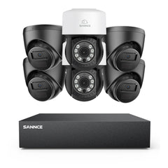 1080P 8 Channel PT Security Camera System - Hybrid 5-in-1 DVR, Pan & Tilt CCTV Camera, 100 ft Night Vision, Motion Detection, Outdoor, Waterproof