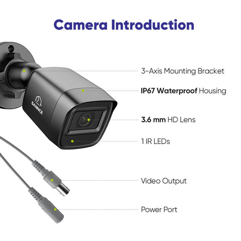 1080P 8-Channel Wired Security DVR System with 8pcs 2MP Outdoor Bullet CCTV Cameras, Smart Human / Vehicle / Motion Detection