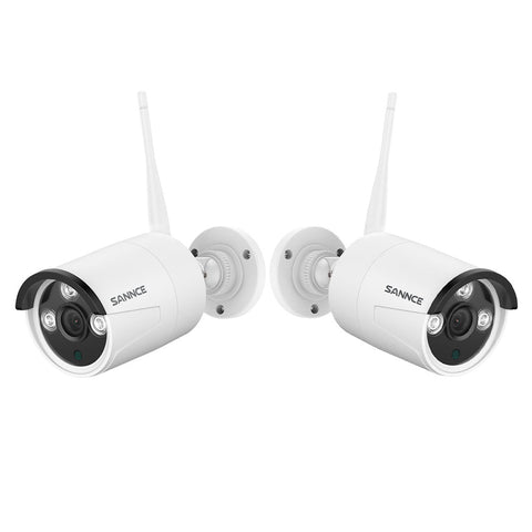 5MP Wireless Security Camera, 4PCS WiFi IP Cameras for SANNCE N48WHE/N98WHE/N44WEF/N98WHG NVR, AI Human Detection, Work with Alexa, 100ft Night Vision, Remote Access & Smart Motion Alerts