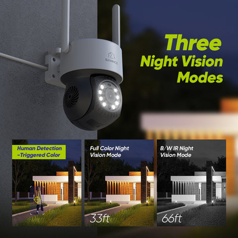 10 Channel Wireless PT Security Camera System, 3MP NVR w/ 10.1'' LCD Monitor, 3MP Wireless PT Security Camera, Pan & Tilt 2Pcs IP Cameras AI Human Detection, Remote Access, Smart Motion Alerts, Work with Alexa