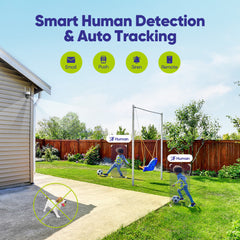 10 Channel Wireless PT Security Camera System, 5MP NVR w/ 10.1'' LCD Monitor, Pan & Tilt IP Cameras AI Human Detection, Remote Access, Smart Motion Alerts, Work with Alexa