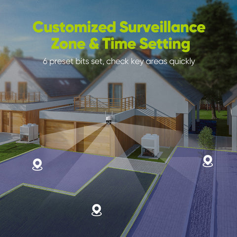 10 Channel Wireless PT Security Camera System, 5MP NVR w/ 10.1'' LCD Monitor, Pan & Tilt IP Cameras AI Human Detection, Remote Access, Smart Motion Alerts, Work with Alexa