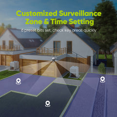 10 Channel Wireless PT Security Camera System, 5MP NVR w/ 10.1'' LCD Monitor, Pan & Tilt IP Cameras AI Human Detection, Remote Access, Smart Motion Alerts, Work with Alexa
