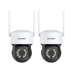 10 Channel Wireless PT Security Camera System, 5MP NVR w/ 10.1'' LCD Monitor, 5MP Wireless PT Security Camera, Pan & Tilt 2Pcs IP Cameras AI Human Detection, Remote Access, Smart Motion Alerts, Work with Alexa