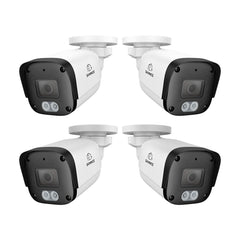 4PCS 5MP Full HD PoE IP Security Camera, Night Vision, Advanced Detection, IP67 Waterproof