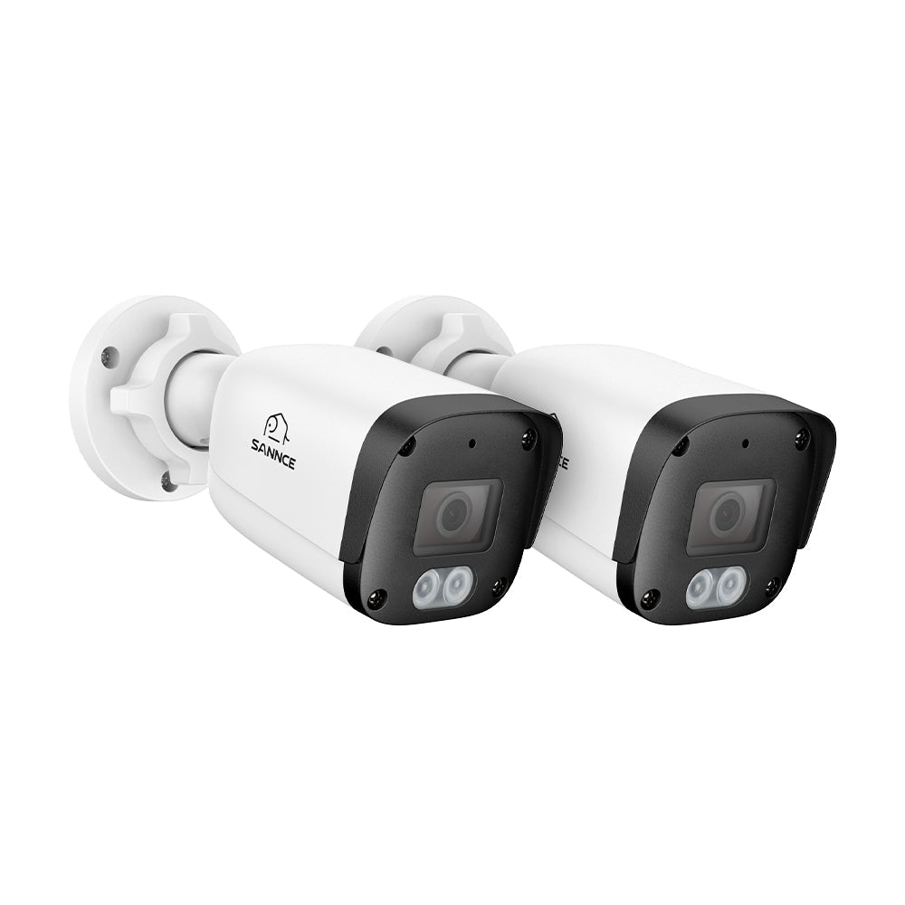 2PCS 5MP Full HD PoE IP Bullet Security Camera, Two-Way Communication