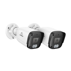 2PCS 5MP Full HD PoE IP Bullet Security Camera, Two-Way Communication