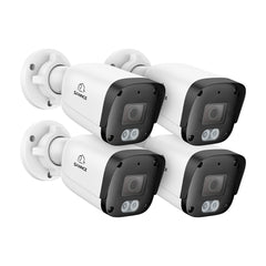 4PCS 5MP Full HD PoE IP Security Camera, Night Vision, Advanced Detection, IP67 Waterproof