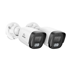 2PCS 5MP Full HD PoE IP Bullet Security Camera, Two-Way Communication