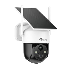 Camstro 4G LTE Cellular Solar Security Camera Wireless Outdoor, 2K Camera No WiFi Needed with SIM Card, 360° Full View, PIR Motion Detection & Siren, 2-Way Audio, Colour Night Vision, IP66 Waterproof