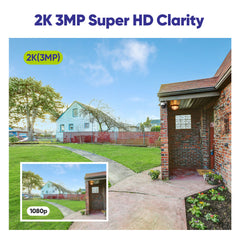 2K Super HD PT 10 Channel NVR w/5MP Wireless Pan & Tilt Camera System, 10.1'' LCD Monitor, Pack of 2 Cameras, Full-Colour Night Vision, Smart Auto Tracking, Two-Way Voice Intercom, Customized Motion Areas, Work with Alexa