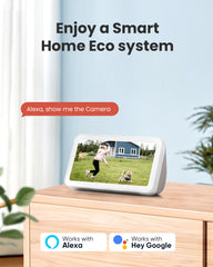 Camstro 2K Outdoor Wireless Camera Night Vision Color PIR Detection Two-Way Audio, IP66, Cloud/SD, Alexa, WiFi 2.4GHz, Rechargeable Battery