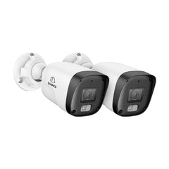 Certified Refurbished 2PCS 3MP Full HD PoE IP Bullet Security Camera, Two-Way Communication