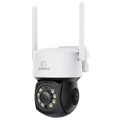 5MP 16-Channel Wireless CCTV System, 8MP NVR, PT WiFi Cameras, AI Audio, Human Detection, Work With Alexa (6xPT Cameras + 1x4MP Dual-Lens Wide-Angle Camera)