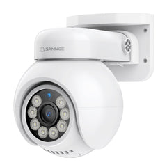 2PCS 4K 8MP UHD PoE Security Outdoor PT IP Camera - Pan & Tilt, Smart Vehicle Detection, Two-way Audio, Up to 256G TF card storage, Support Onvif, Work with SANNCE N98PBD/N96PBK