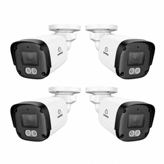 FX800 - 4Pcs 4K POE Security Camera w/ Audio, SD Card Slot, AI Detection, Wider-Angle, Dual-Light Color Night Vision, IP67 Waterproof