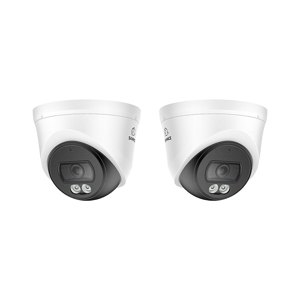 WD800 - Add-on 4K POE Dome Security Camera w/ Audio, AI Detection, Wider-Angle, Dual-Light Color Night Vision, IP67 Waterproof