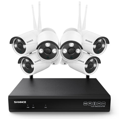 3MP 10-Channel Wireless Security Camera System, 8MP NVR, 3MP WiFi IP Cameras, Audio Recording, IP66 Waterproof, Smart AI Human Detection, Work With Alexa