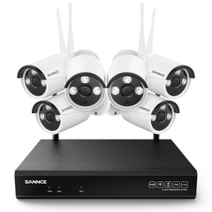 3MP 10-Channel Wireless Security Camera System, 8MP NVR, 3MP WiFi IP Cameras, Audio Recording, IP66 Waterproof, Smart AI Human Detection, Work With Alexa