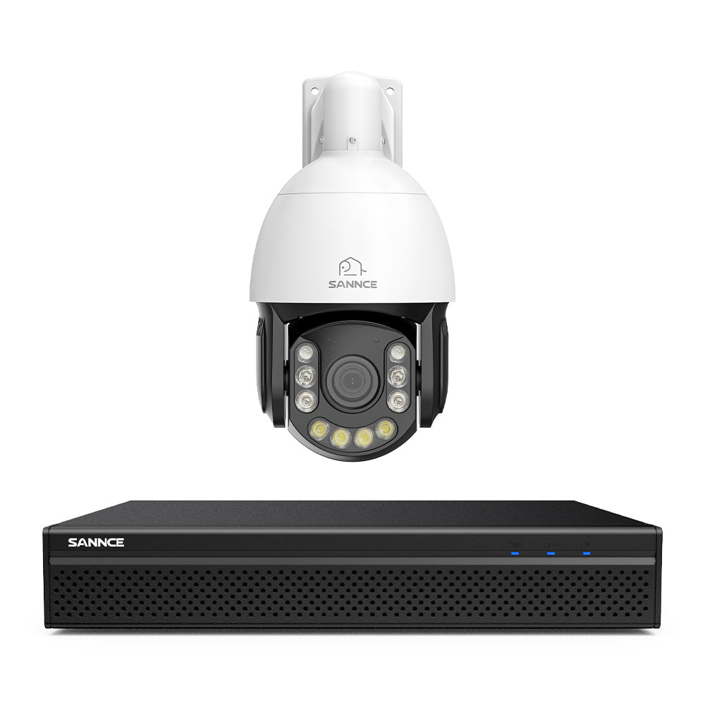 4K 8-Channel PoE Security NVR System with 20X PTZ 8MP Camera, Auto Tracking, Two-Way Audio, Night Vision
