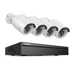 4K 8-Channel PoE Security Camera System, 8MP 10CH NVR 4 3MP Bullet CCTV IP Cameras, Audio Recording, Motion Detection