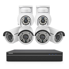 10 Channel 4K 24/7 PoE Security Camera System, 8MP Pan-Tilt Turret & Bullet IP Cameras, AI Human/Vehicle Detection, Two-Way Audio