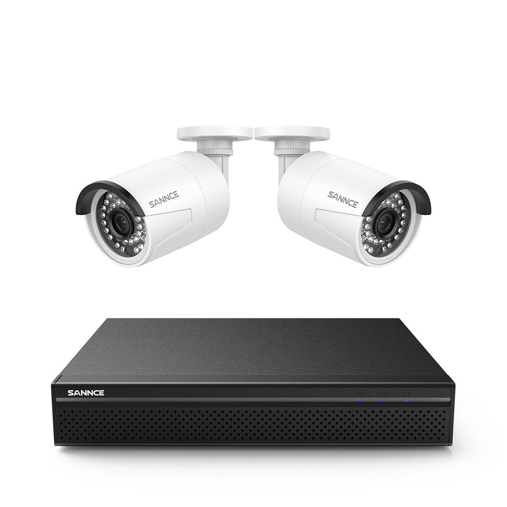 8 Channel 5MP PoE Security Camera System, 4K NVR & 2pcs 5MP Outdoor PoE IP Cameras, ONVIF Supported, H.265+, Audio Recording, Smart Motion Detection