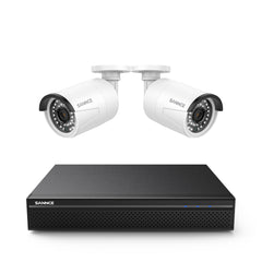 10 Channel 4K PoE Security Camera System, 2PCS 8MP Outdoor Metal IP Cameras, AI Human/Vehicle Detection, H.265+ Video Compression, Two-Way Audio