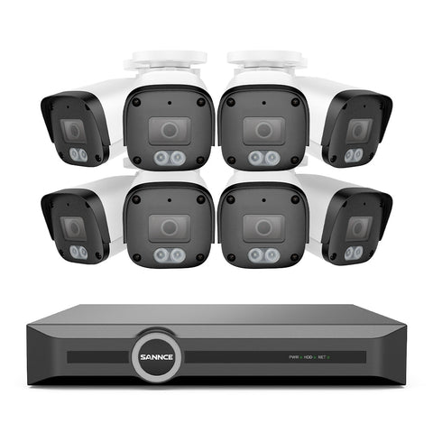 5MP 8 Channel PoE Security System, 6MP NVR, S+265., Human & Vehicle Detection, Smart Playback, Smart Notification with Image Attached