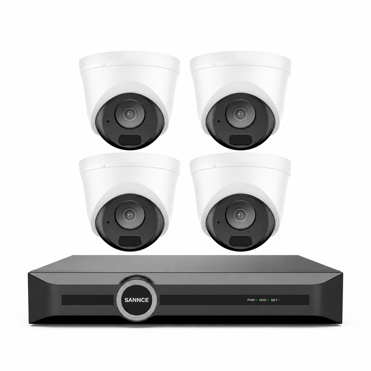 EH500 - 5MP 8 Channel PoE Security System, 6MP NVR, S+265., Human & Vehicle Detection, Color Night Vision, Smart Playback, IP67, Audio Recording, Smart Notification with Image Attached