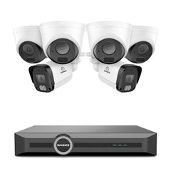5MP 8 Channel PoE Security System, 6MP NVR, S+265., Human & Vehicle Detection, Smart Playback, Smart Notification with Image Attached