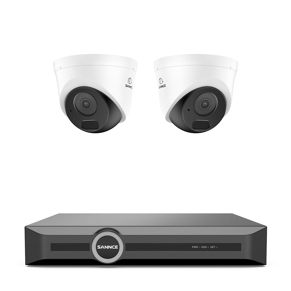 EH500 - 5MP 8 Channel PoE Security System, 6MP NVR, S+265., Human & Vehicle Detection, Color Night Vision, Smart Playback, IP67, Audio Recording, Smart Notification with Image Attached
