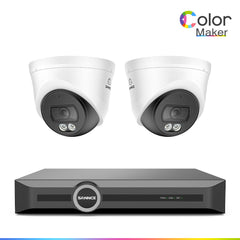 3MP 8-Channel PoE Security Camera System with 6MP NVR, F1.0 Full Color Night Vision, 2Pcs 2K Cameras, AI Human & Vehicle Detection, S+265