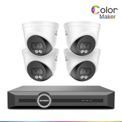 3MP 8-Channel PoE Security Camera System with 6MP NVR, F1.0 Full Color Night Vision, 4Pcs 2K Cameras, AI Human & Vehicle Detection, S+265