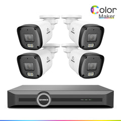 3MP 8-Channel PoE Security Camera System with 6MP NVR, F1.0 Full Color Night Vision, 4Pcs 2K Cameras, AI Human & Vehicle Detection, S+265