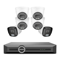 4K POE Security Camera System w/ Audio, S+265., AI Detection, Dual-Light Color Night Vision, IP67 Waterproof (8CH+6 Cams)
