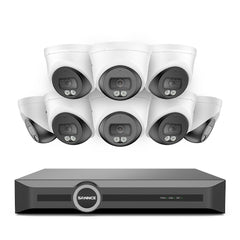 WD800 - 4K POE Security Camera System w/ Audio, S+265., AI Detection, Dual-Light Color Night Vision, IP67 Waterproof (8CH + 8 Cams)