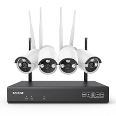 4K 8-Channel Wireless Security Camera System, 8MP NVR, 8MP WiFi IP Camera, Two-Way Audio, IP66 Waterproof, Smart AI Human Detection, Work With Alexa