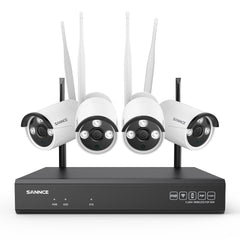 5MP 16-Channel Wireless Security Camera System, 8MP NVR, 5MP WiFi IP Camera, Two-Way Audio, IP66 Waterproof, Smart AI Human Detection, Work With Alexa
