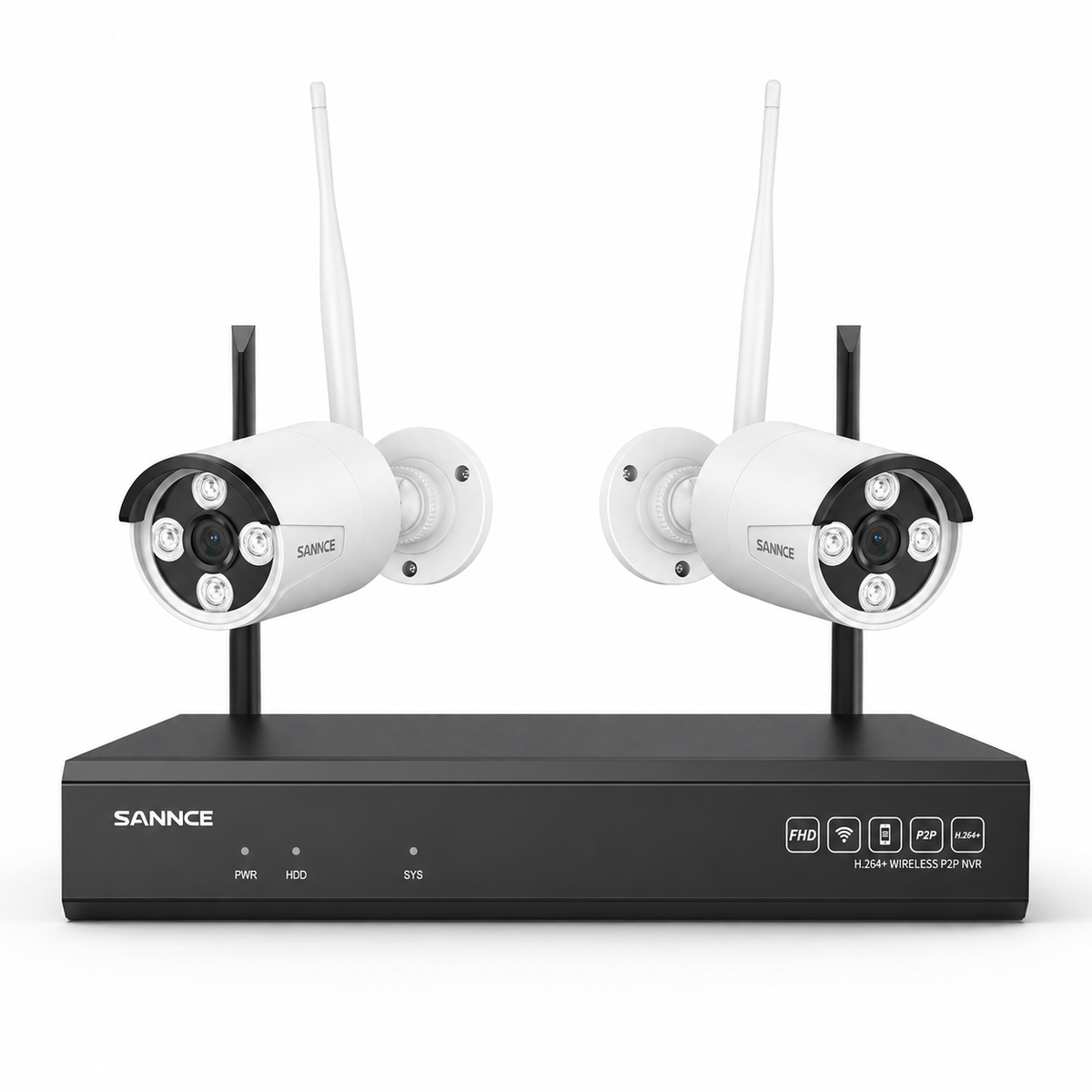 4K 8-Channel Wireless Security Camera System, 8MP NVR, 8MP WiFi IP Camera, Two-Way Audio, IP66 Waterproof, Smart AI Human Detection, Work With Alexa